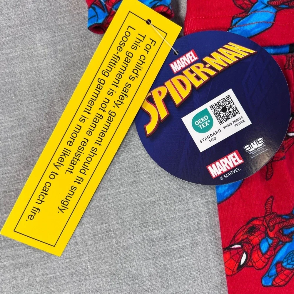 Marvel Spider-Man Kids Pajama Set Red Cotton 2-Piece Snug Fit PJs 4T SM449DLLWM